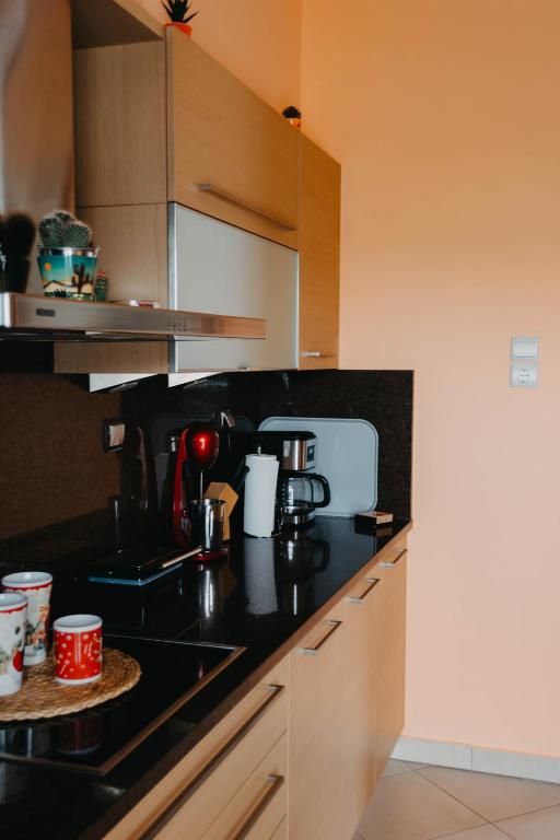 Kuchyň nebo kuchyňský kout v ubytování DimSim Home-Σπίτι με όνομα