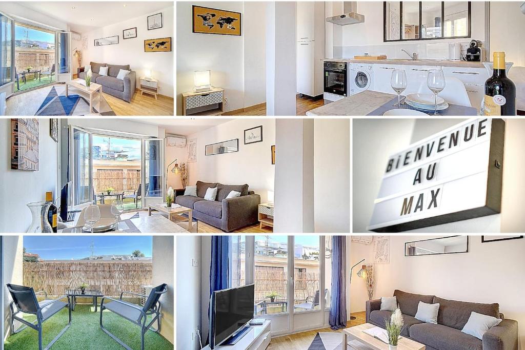 Le Max et Leo - 600m plage - Verrière côte d'Azur - Apartment With Balcony