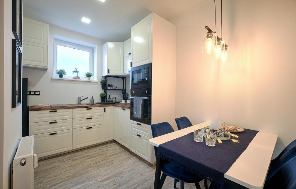 Kuchyň nebo kuchyňský kout v ubytování Monos Apartman