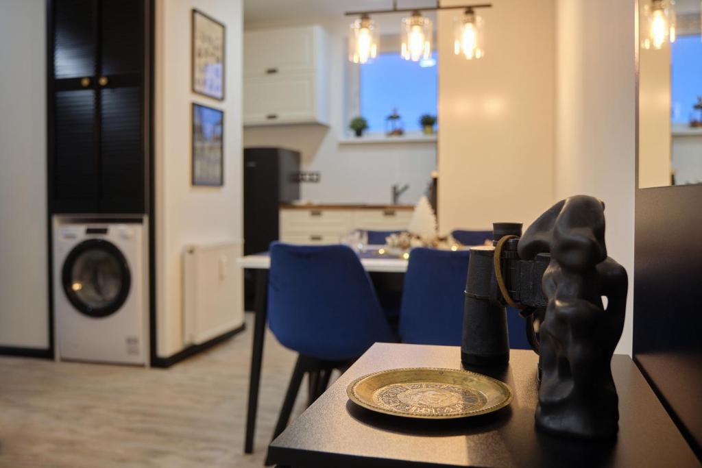 Kuchyň nebo kuchyňský kout v ubytování Monos Apartman