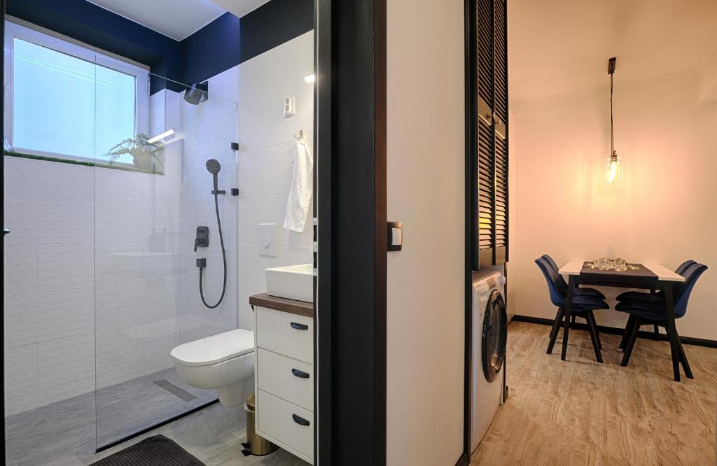 Koupelna v ubytování Monos Apartman