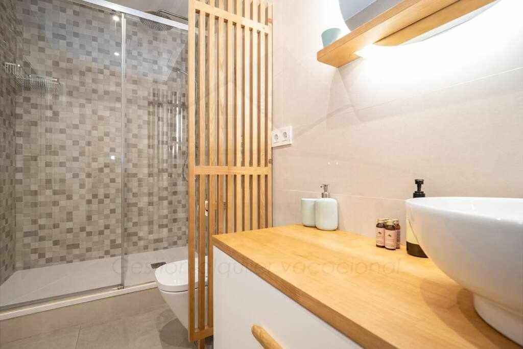 Koupelna v ubytování Lavaderu Apartamento