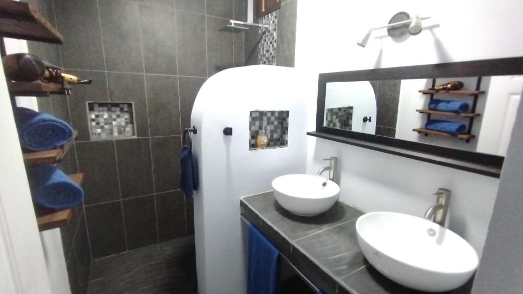 Koupelna v ubytování Hotel Tabasco