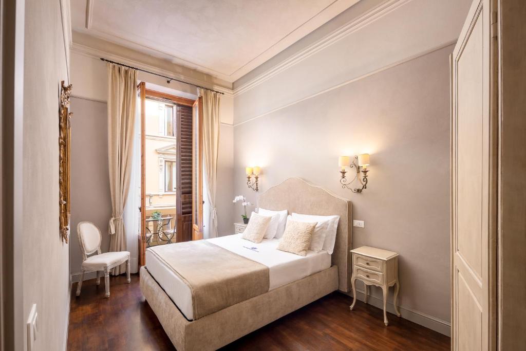 Cama o camas de una habitación en Le Camere Dei Conti