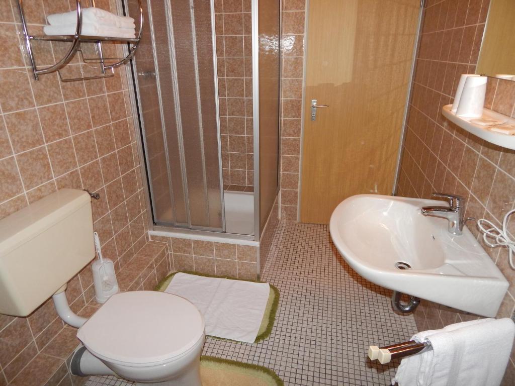Koupelna v ubytování Hotel Jägersruh