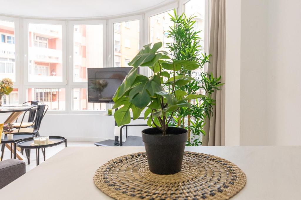 Televízia a/alebo spoločenská miestnosť v ubytovaní Malaga Centro
