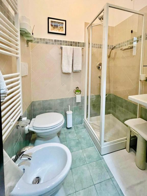 Koupelna v ubytování Hotel Centrale