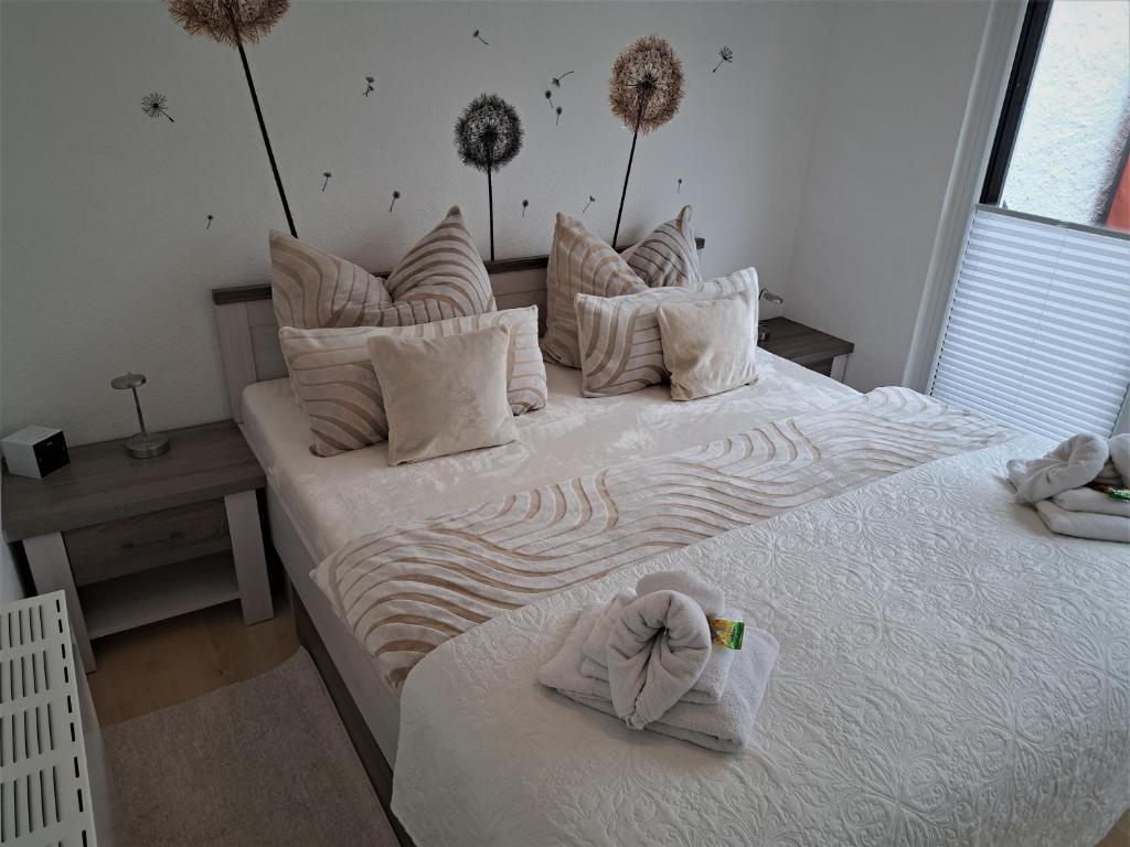 Postel nebo postele na pokoji v ubytování Bergblüte