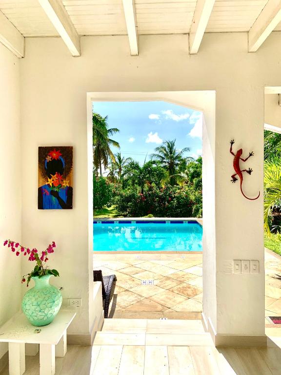 Casa de las Flores tropical内部或周边的泳池