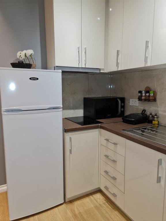 Köök või kööginurk majutusasutuses Sunny Apartment - Blloku Tirana, near Lake