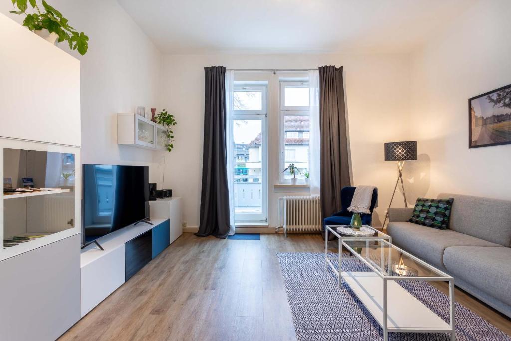 Posezení v ubytování Apartment 54 - Ferienwohnung Bad Arolsen