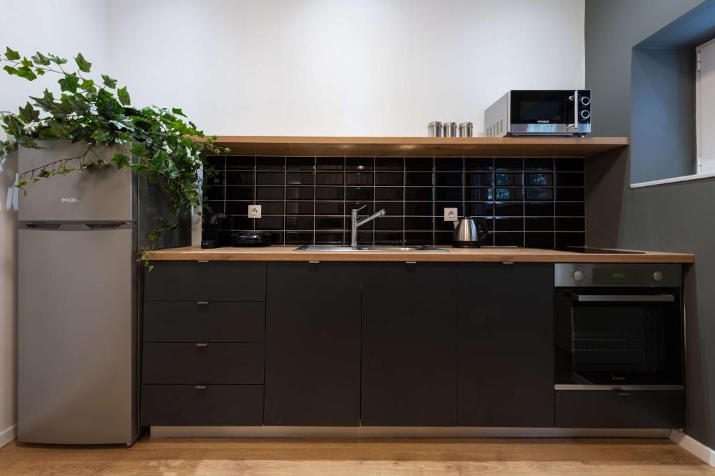 Kuchyňa alebo kuchynka v ubytovaní Modita Boutique Apartments