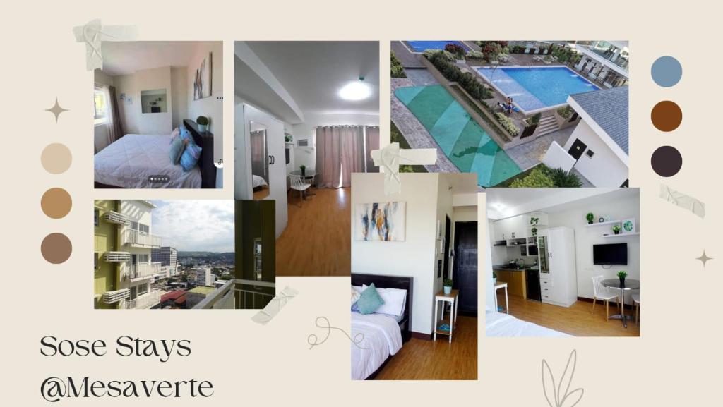 a collage of photos of a apartment at Mesaverte Deluxe Studio with Balcony in Cagayan de Oro