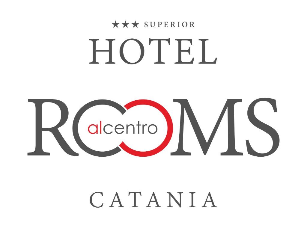 un logo per un hotel nei colori dell'acropoli di ROOMS alCentro a Catania