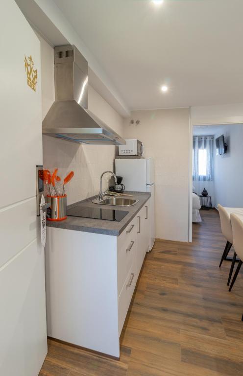 Kuchyň nebo kuchyňský kout v ubytování Hotel Reina Aixa