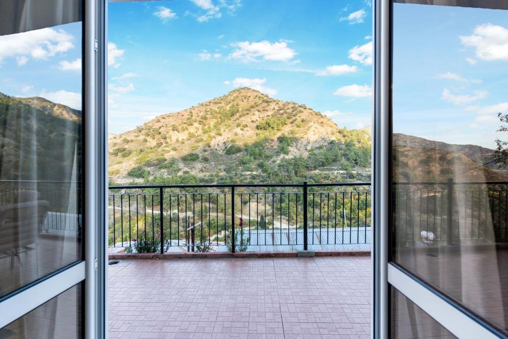 a view from a balcony with a mountain view at House Eufrosyne in Moutoullas