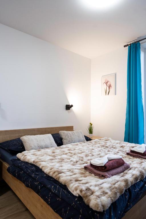 Postel nebo postele na pokoji v ubytování Apartmán 101 Vila Zuberec
