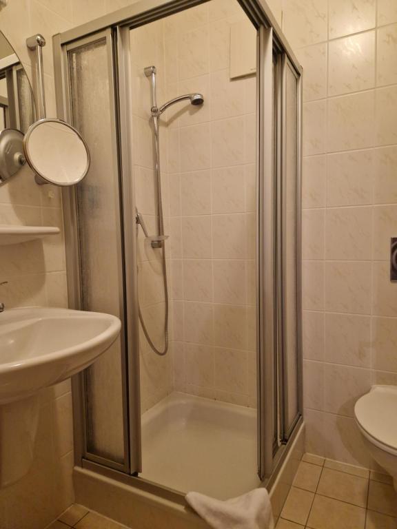 Koupelna v ubytování Hostel zum Löwen