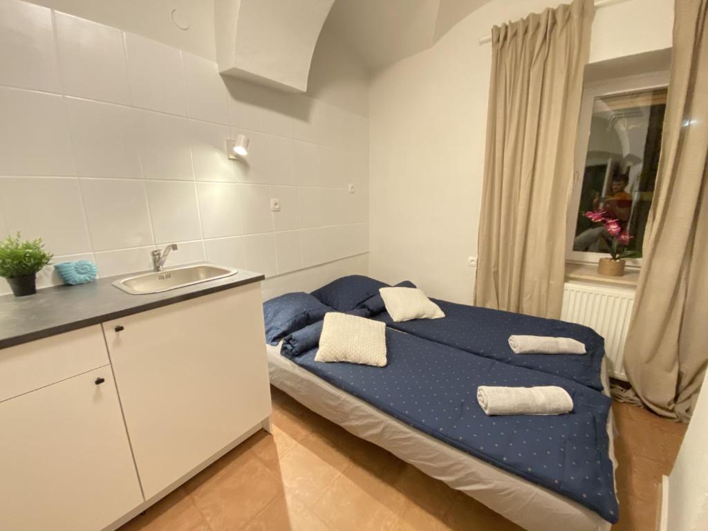 Postel nebo postele na pokoji v ubytování Villa pod Gradom