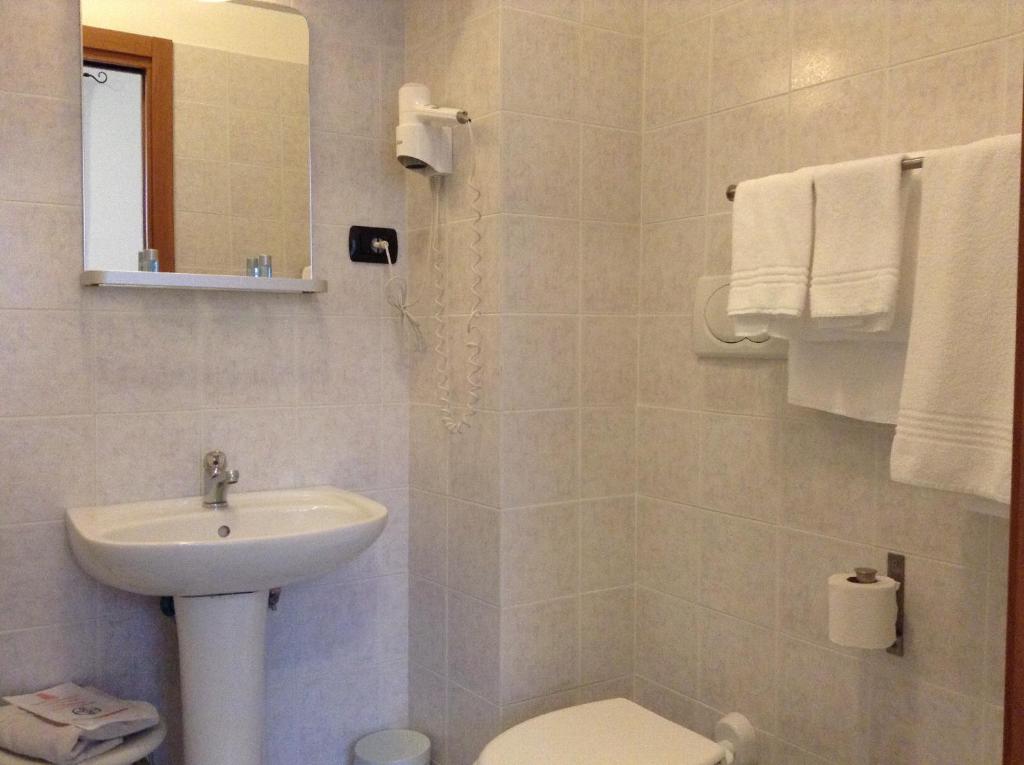 Koupelna v ubytování Hotel Ricci