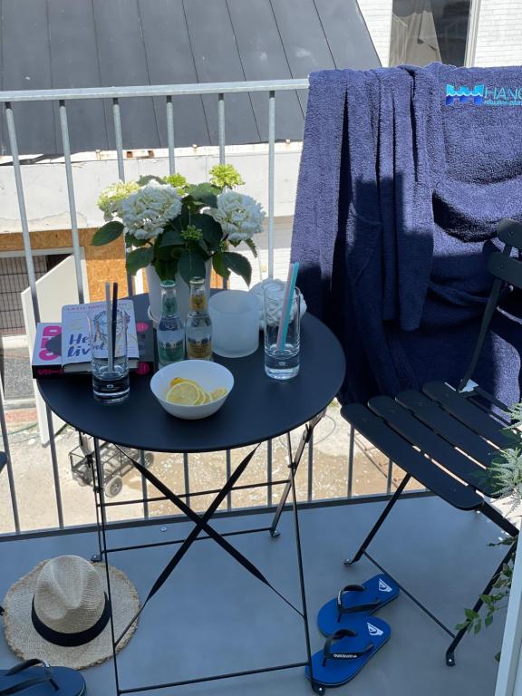 Balkón nebo terasa v ubytování Hotell Hanöhus Hällevik