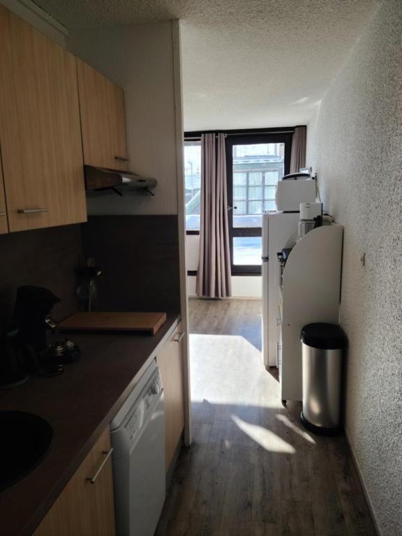 Kuchyň nebo kuchyňský kout v ubytování Résidence moudang 2 Pied de piste