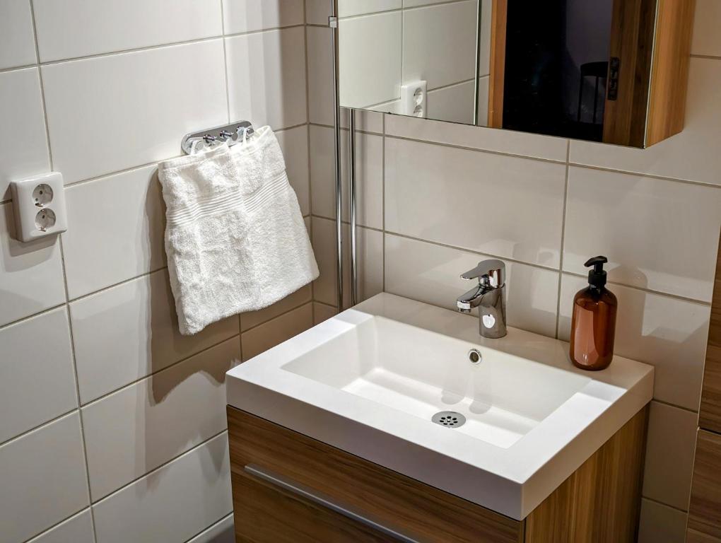 Koupelna v ubytování Hotell Bro