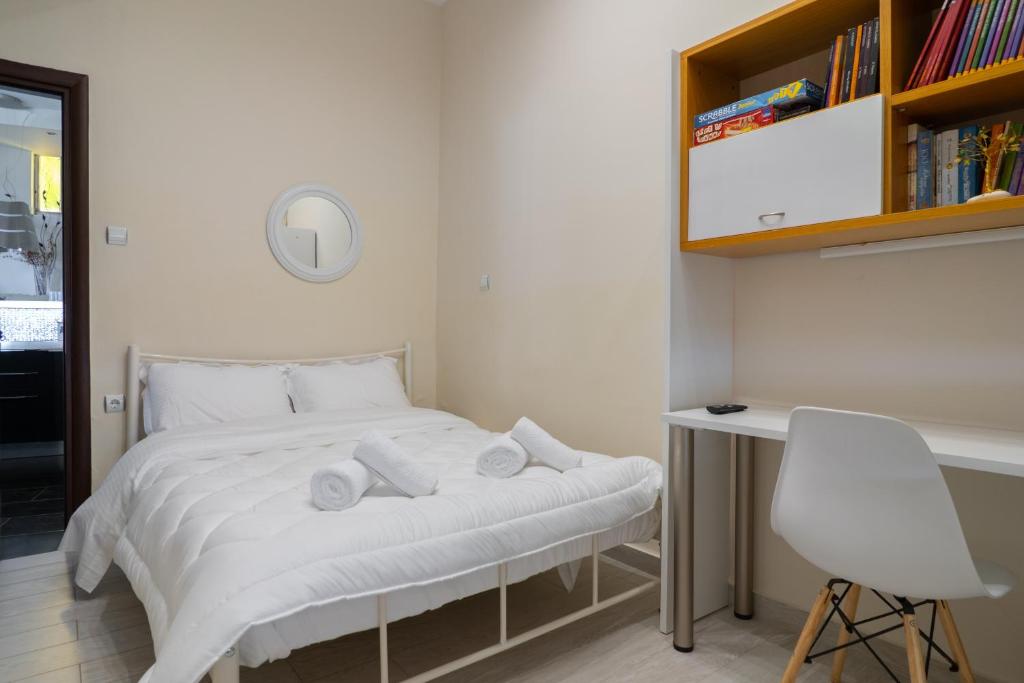 Postel nebo postele na pokoji v ubytování Villa Alpha Sea View