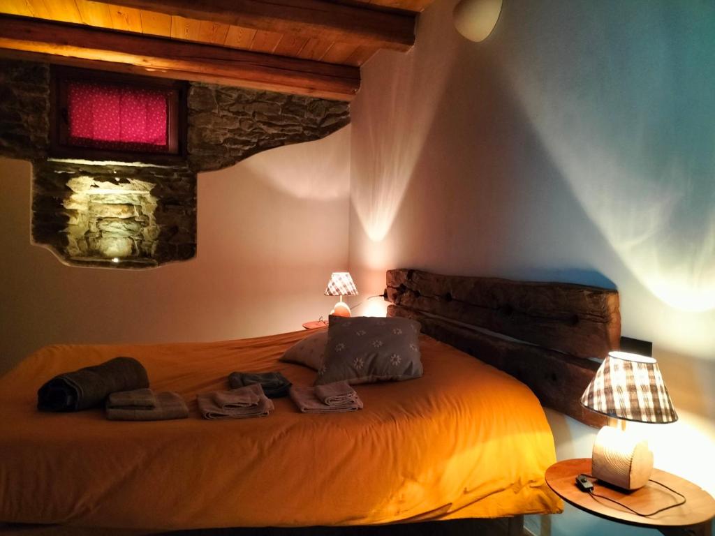 Letto o letti in una camera di Baita del noce