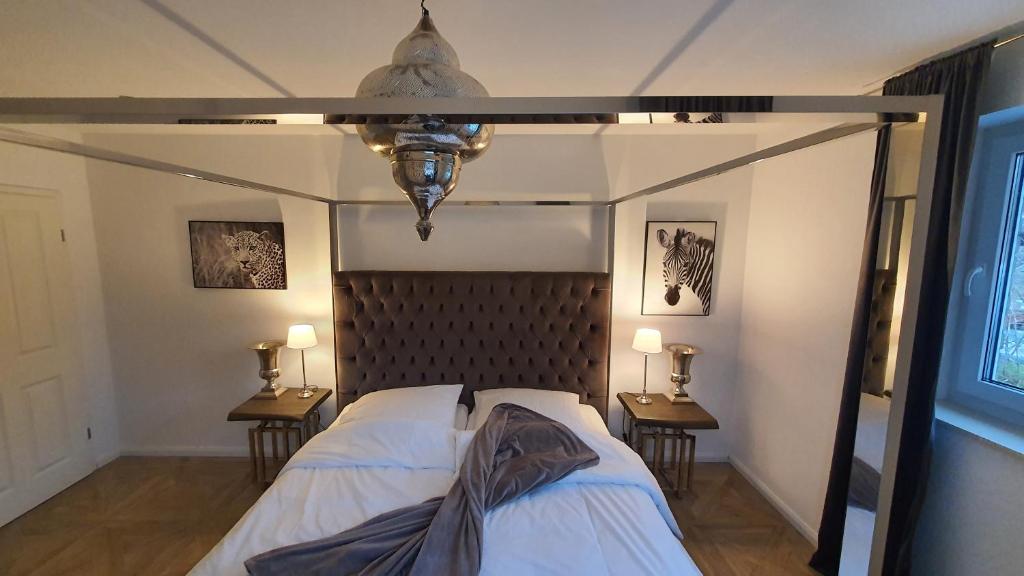 Postel nebo postele na pokoji v ubytování Haus am Meer bitte sehr !