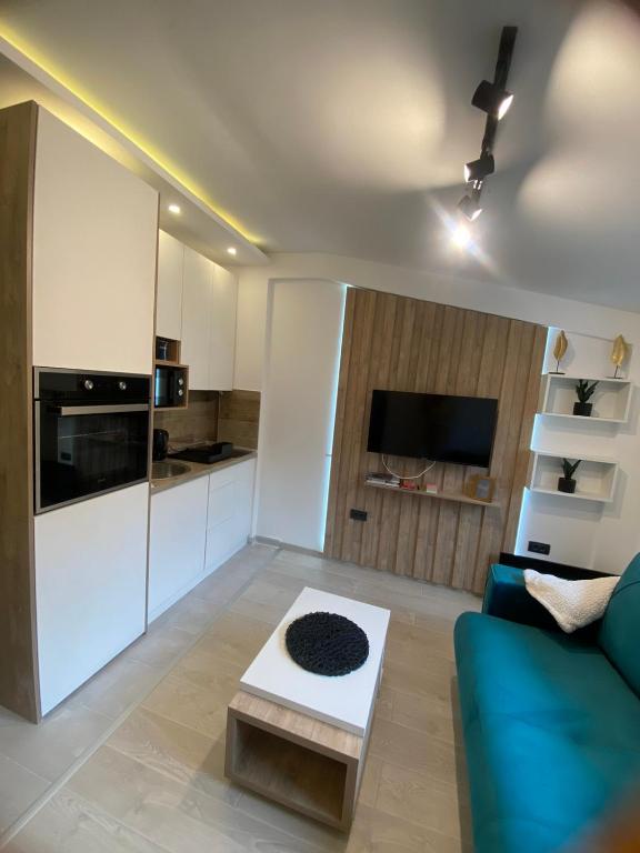 Kuchyň nebo kuchyňský kout v ubytování Apartmani Srna Milmari