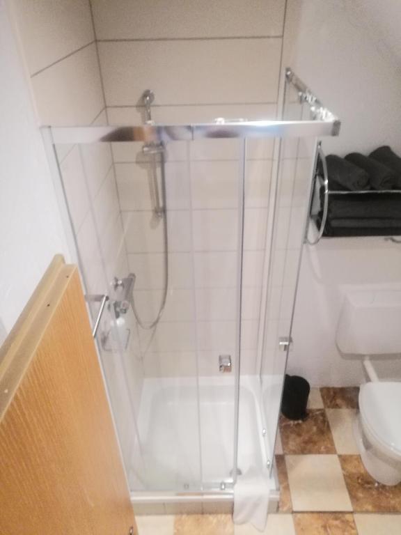 Koupelna v ubytování Pension Arkadenhof