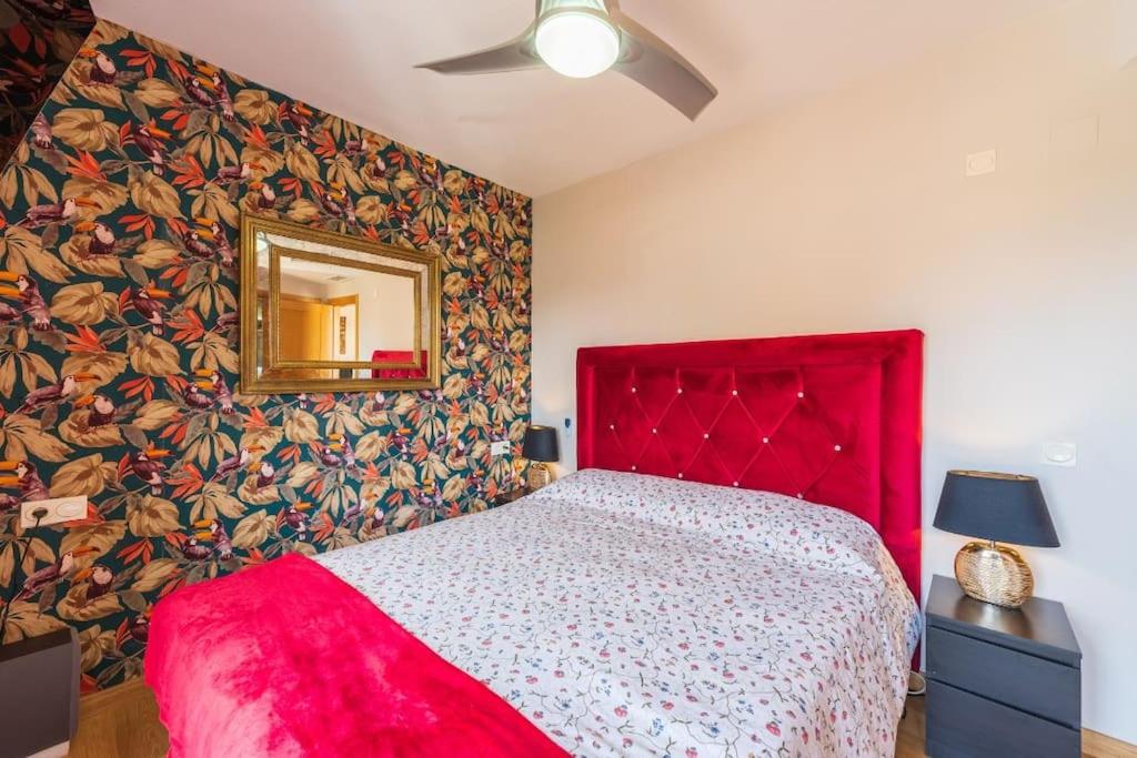 A bed or beds in a room at Torre del mar beach, playa