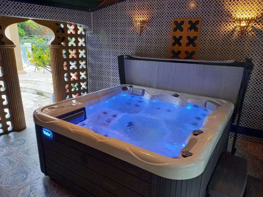 a large jacuzzi tub in a room at Résidence Royal Palmeraie in Aubagne