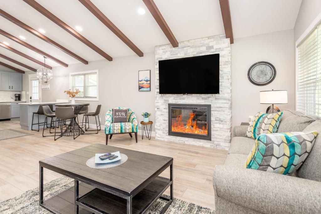 Posezení v ubytování Blue Bamboo Escape