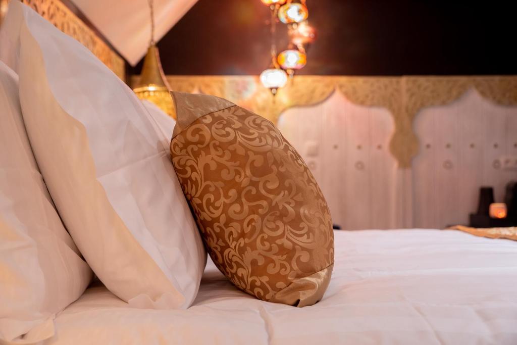 Postel nebo postele na pokoji v ubytování B&B 1001 nacht