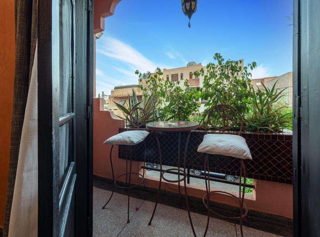 Balkón nebo terasa v ubytování Villa Soraya Hammam & Jacuzzi
