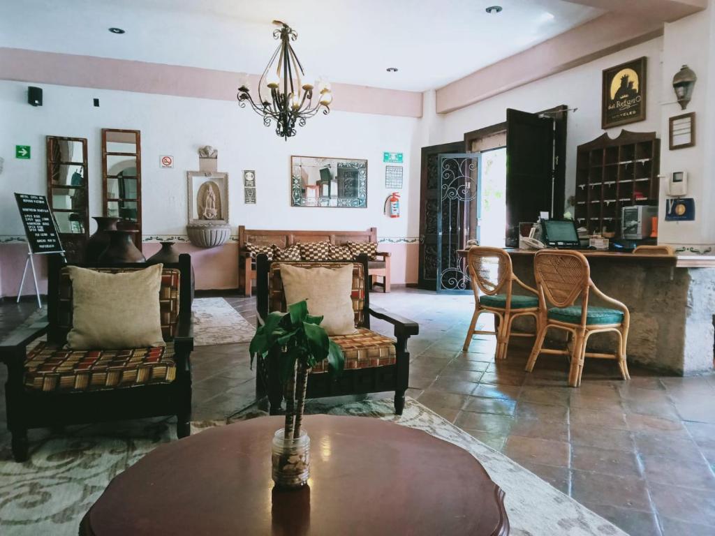 Posezení v ubytování Hotel Refugio Victoria