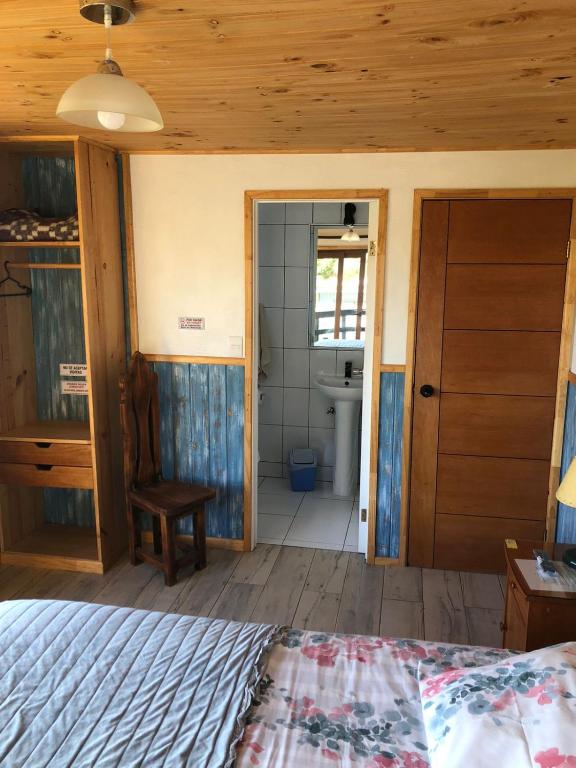 Postel nebo postele na pokoji v ubytování Hostal F