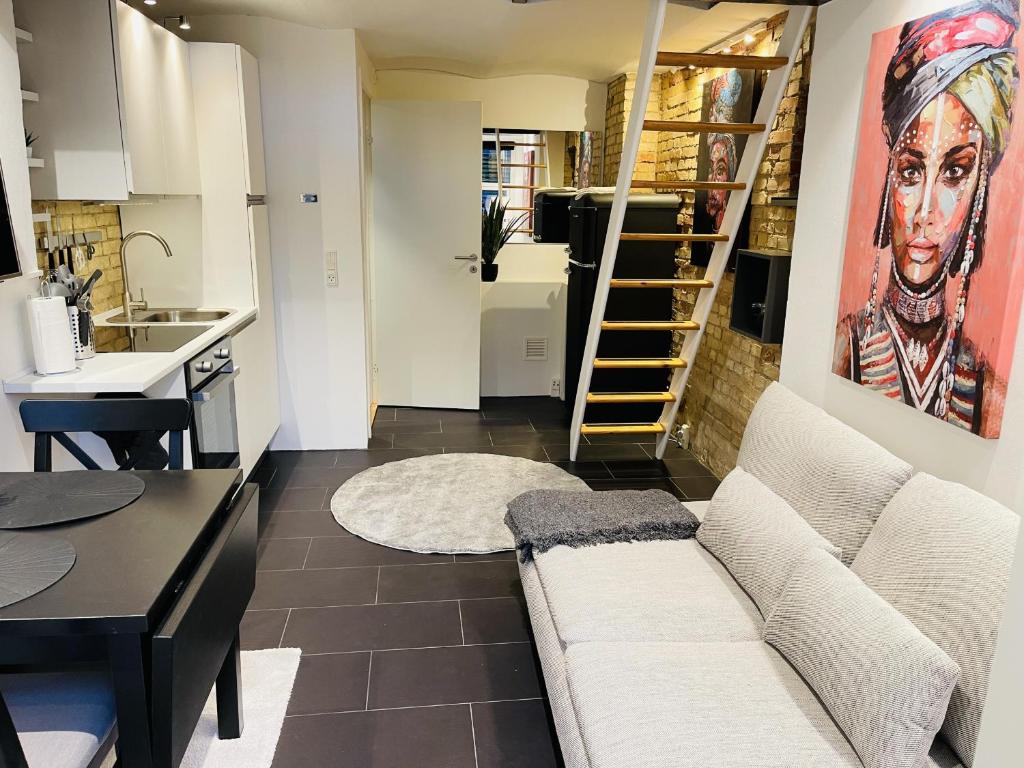 Köök või kööginurk majutusasutuses aday - Studio Apartment in the heart of Aalborg