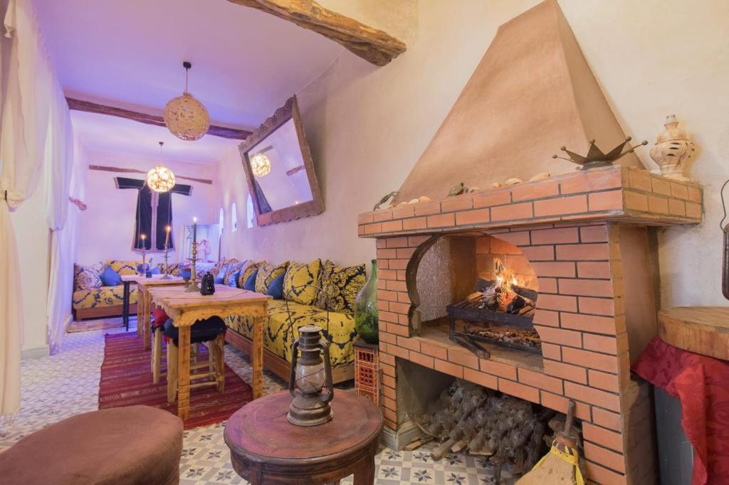 Posezení v ubytování Riad Azul