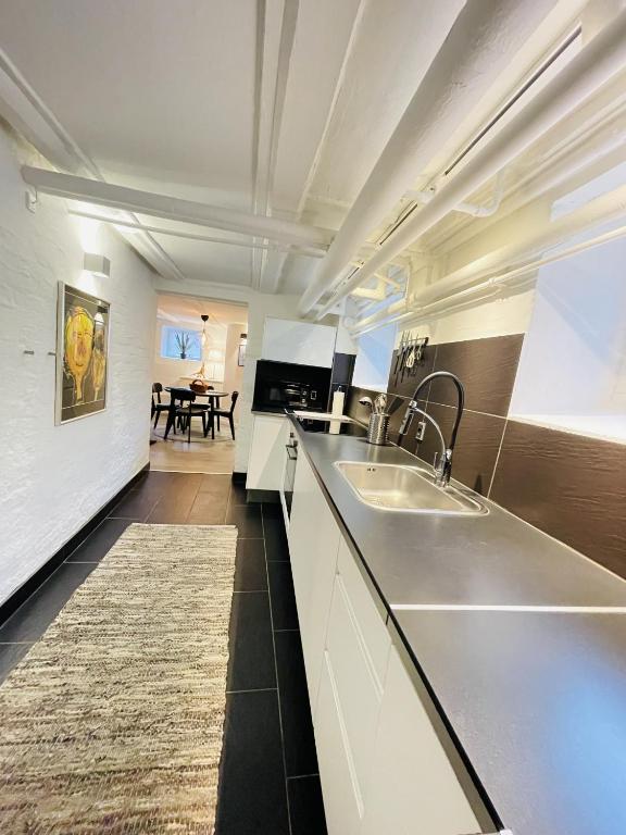 Kuchyň nebo kuchyňský kout v ubytování aday - Modern apartment in the Heart of Aalborg