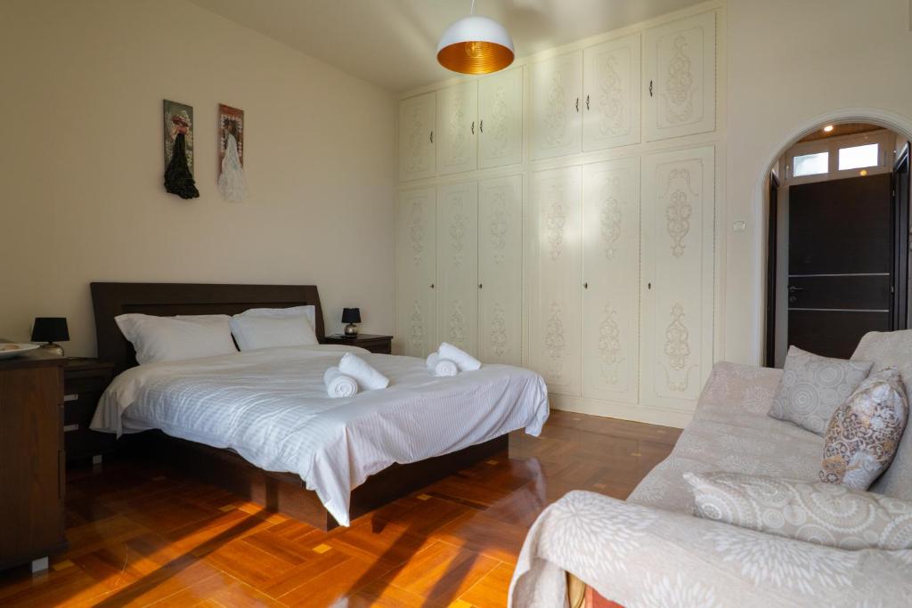 Posteľ alebo postele v izbe v ubytovaní Villa Beta Sea View