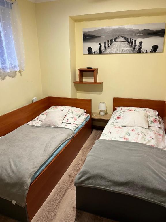 Postel nebo postele na pokoji v ubytování Pokoje Beata