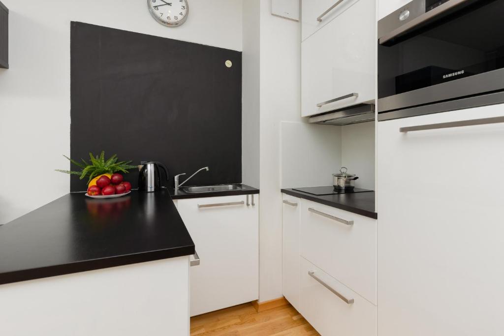 Kuchyňa alebo kuchynka v ubytovaní Warsaw Bemowo Modern Apartment Dywizjonu 303 by Noclegi Renters