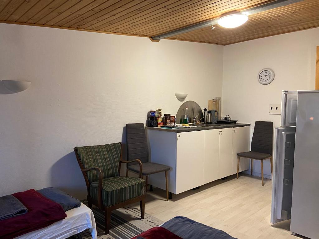 Kuchyň nebo kuchyňský kout v ubytování Cosy private room