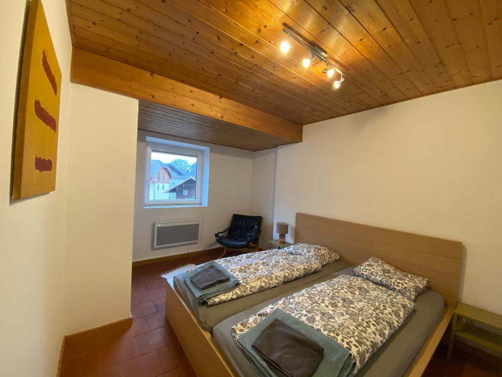 Postel nebo postele na pokoji v ubytování Ferienwohnung Gangsteig