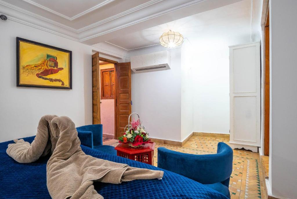 Posezení v ubytování Riad La Croix Berbere Deluxe