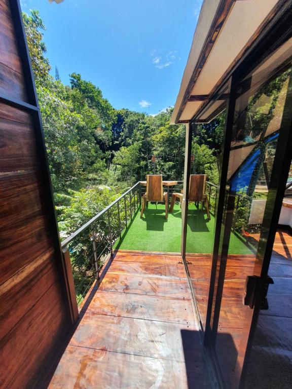 Balkón nebo terasa v ubytování Glamping Tomaselli