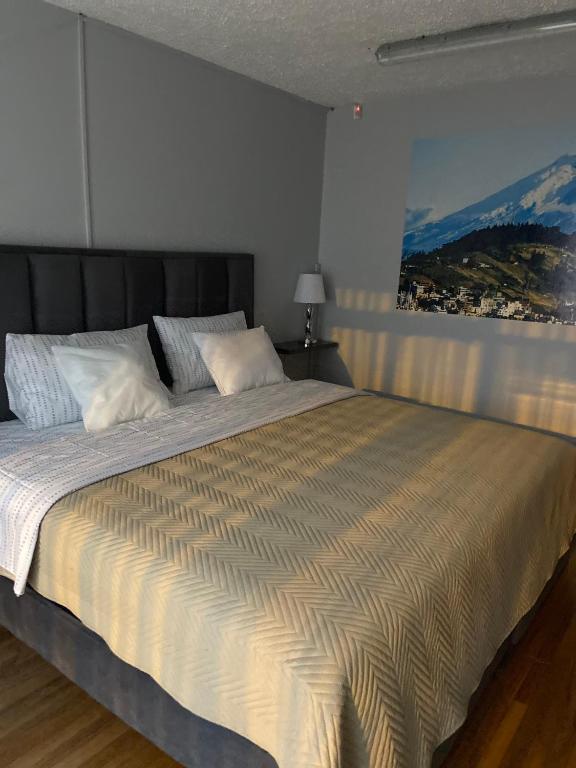 Postel nebo postele na pokoji v ubytování Blue house La Floresta